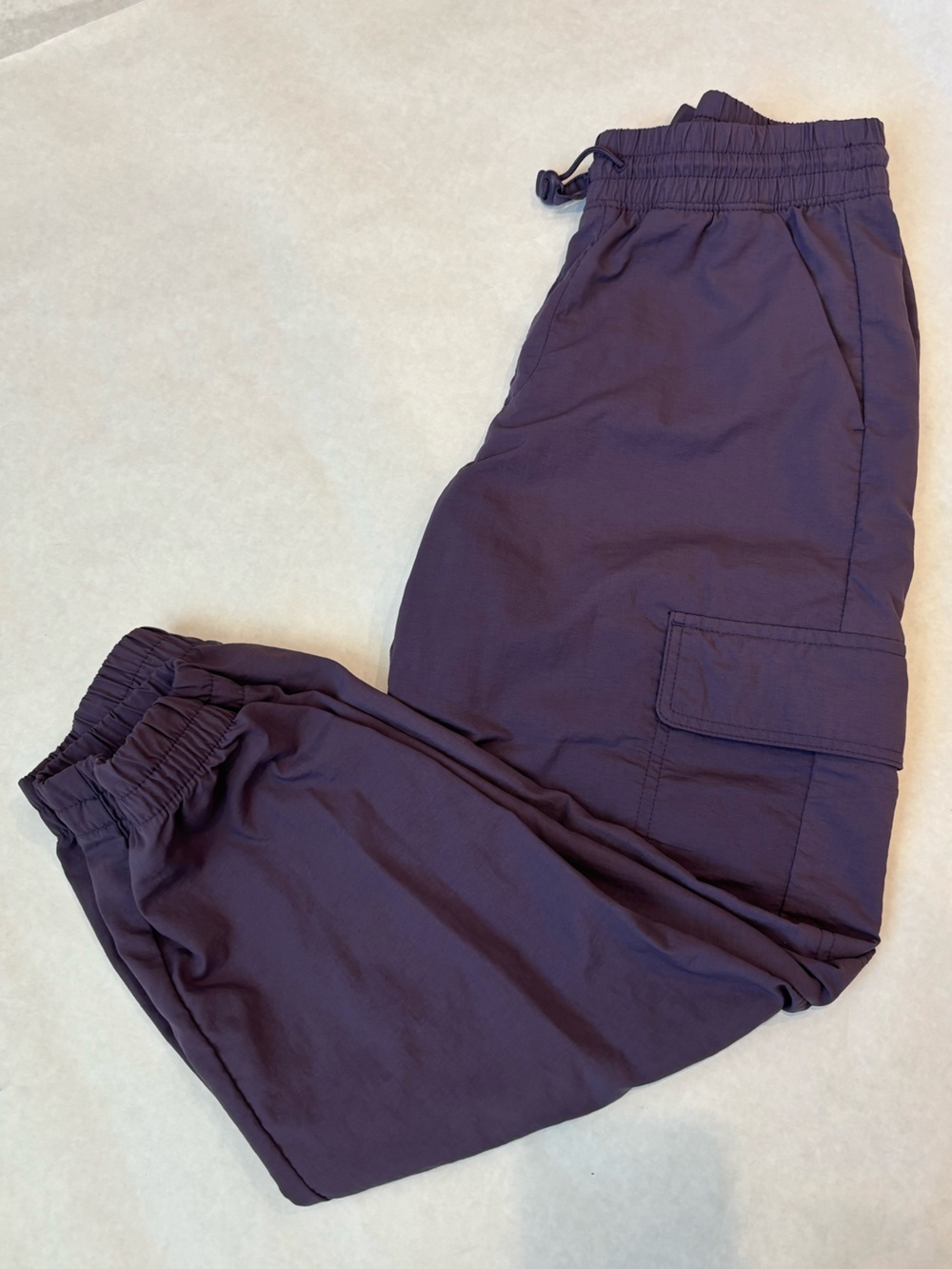 Old Navy Girls Purple Eggplant Parachute Jogger Track Pants size L 10-12